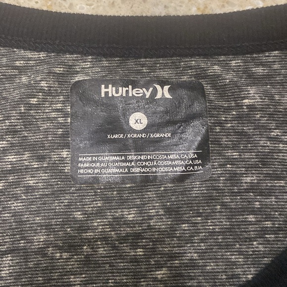 Hurley Long Sleeve Gray & Black T-Shirt Size XL - Picture 7 of 10